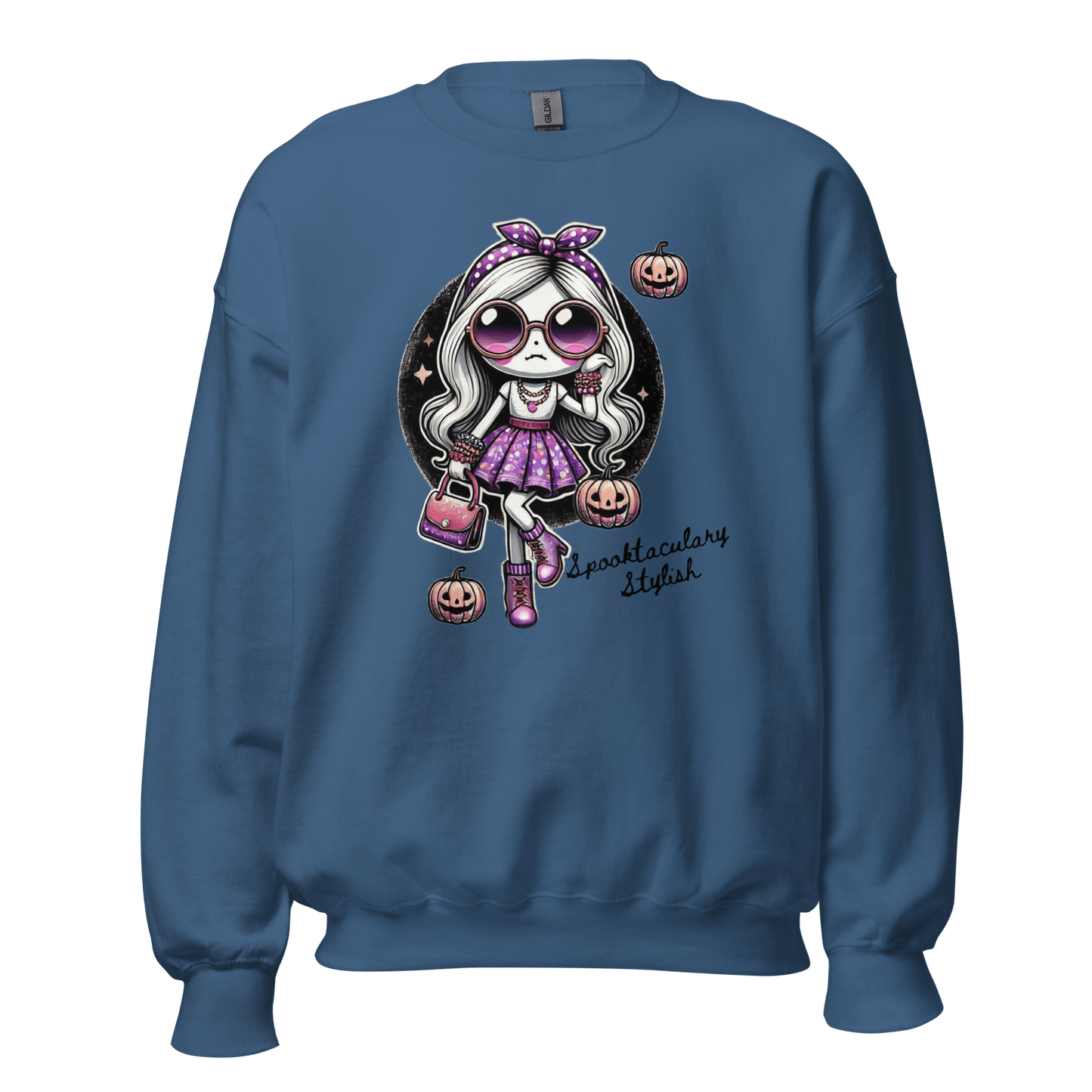 Unisex Halloween Printed Sweatshirt – "Spooktacularly Stylish" – Fun Halloween Sweatshirt - Occasion Nation Studio