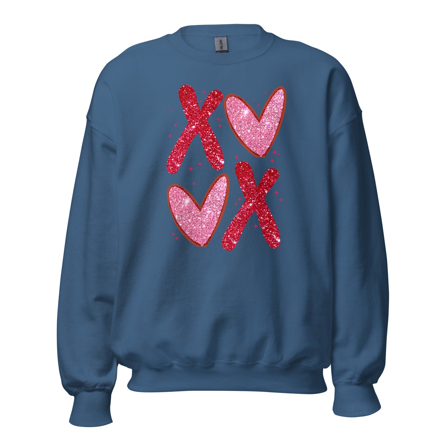 XOXO Pink Glitter - Valentine’s Day Sweatshirt - Festive and Cozy - Occasion Nation Studio