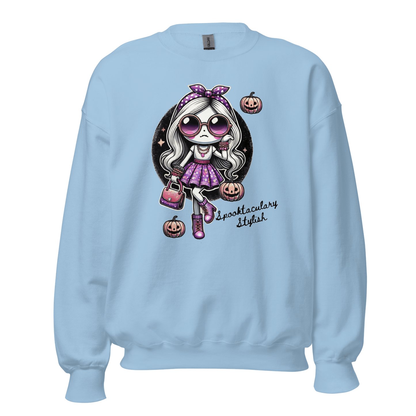 Unisex Halloween Printed Sweatshirt – "Spooktacularly Stylish" – Fun Halloween Sweatshirt - Occasion Nation Studio