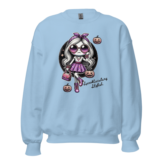 Unisex Halloween Printed Sweatshirt – "Spooktacularly Stylish" – Fun Halloween Sweatshirt - Occasion Nation Studio