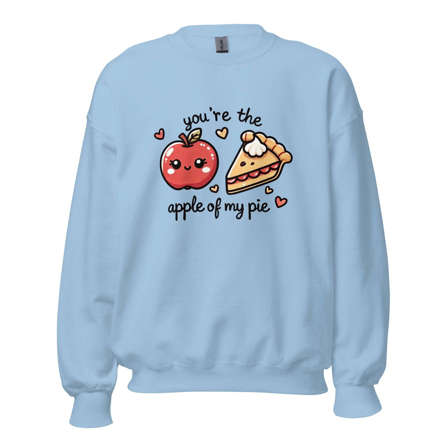 Unisex Fall Printed Sweatshirt – "You're The Apple Of My Pie" – Cozy Fall Sweatshirt for Apple Lovers" - Occasion Nation Studio