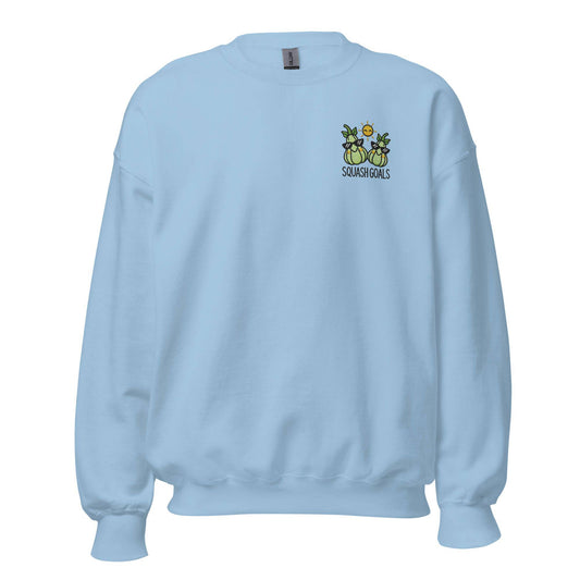 Unisex Fall Embroidered Sweatshirt – "Squash Goals" - Occasion Nation Studio