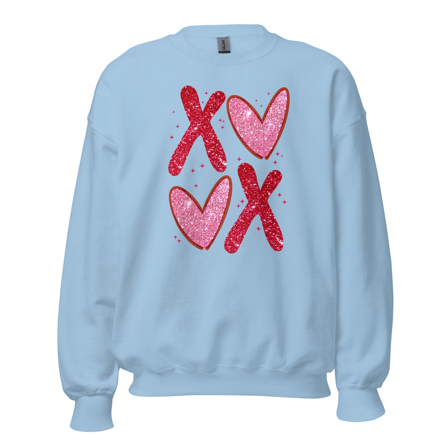 XOXO Pink Glitter - Valentine’s Day Sweatshirt - Festive and Cozy - Occasion Nation Studio