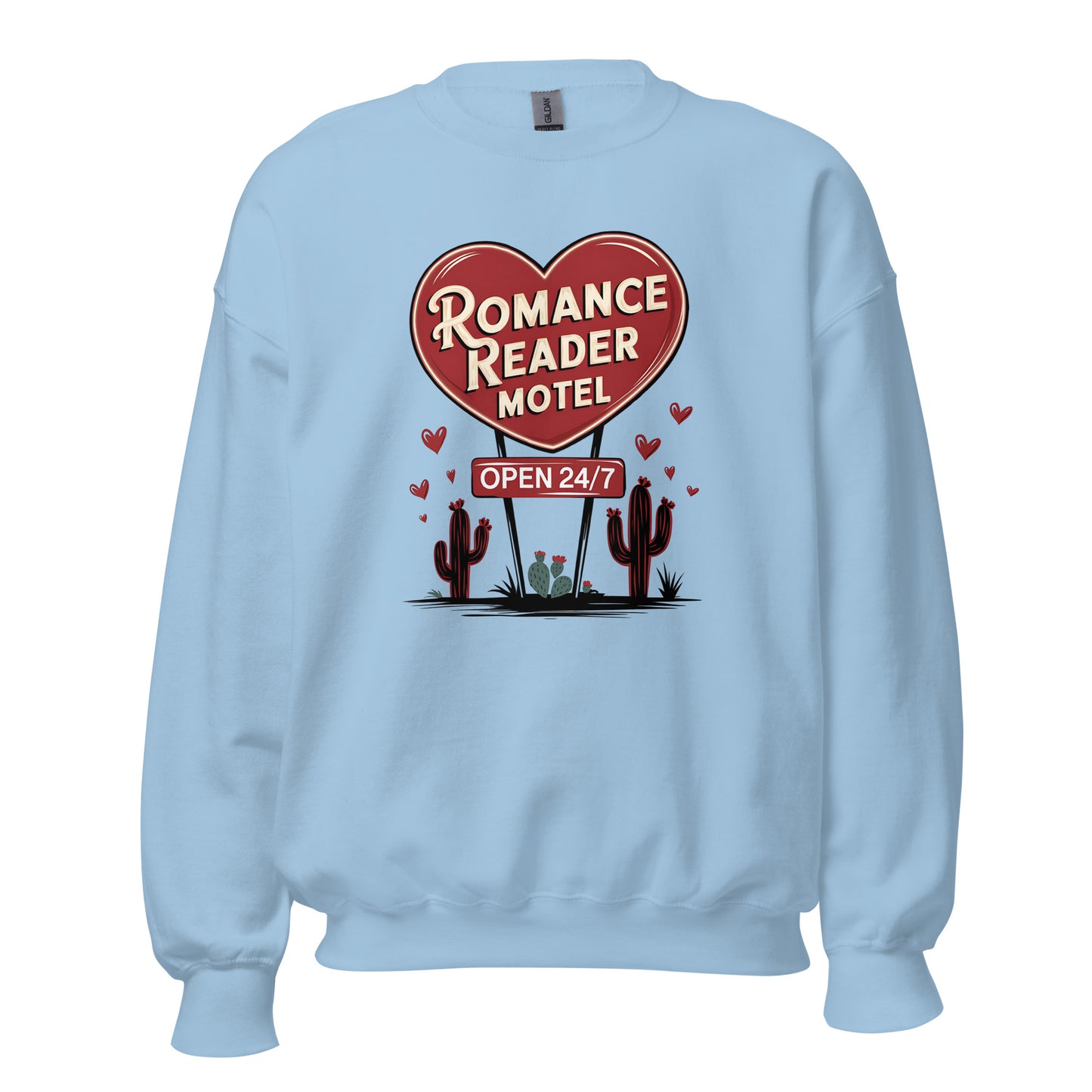 Romance Reader Motel - Valentine’s Day Sweatshirt - Festive and Cozy - Occasion Nation Studio