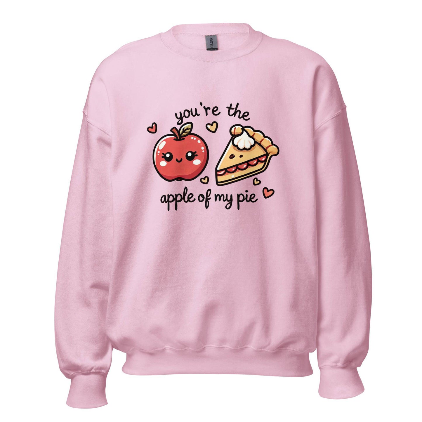 Unisex Fall Printed Sweatshirt – "You're The Apple Of My Pie" – Cozy Fall Sweatshirt for Apple Lovers" - Occasion Nation Studio