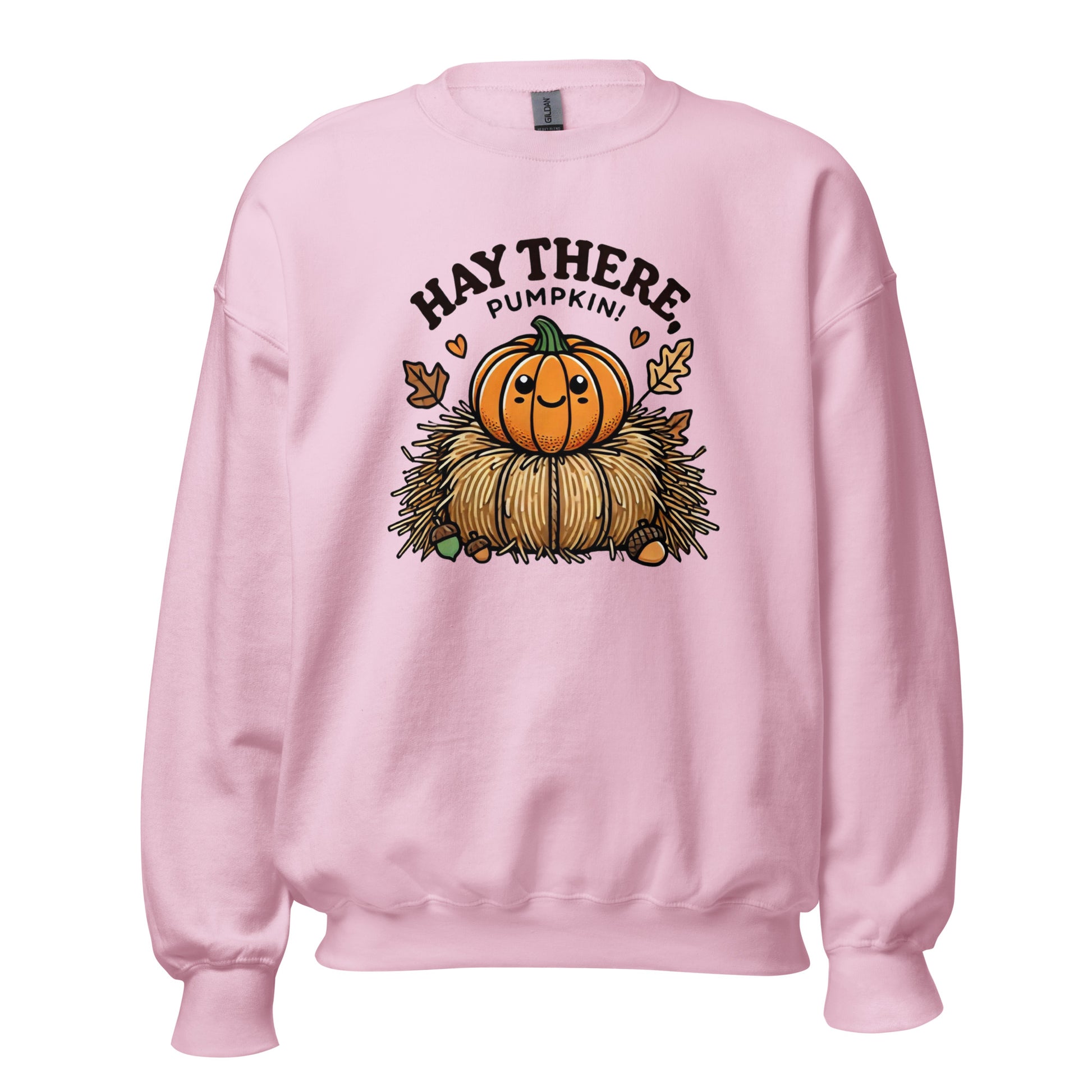 Unisex Fall Printed Sweatshirt – "Hay There, Pumpkin!" – Cozy Fall Sweatshirt for Autumn Lovers - Occasion Nation Studio