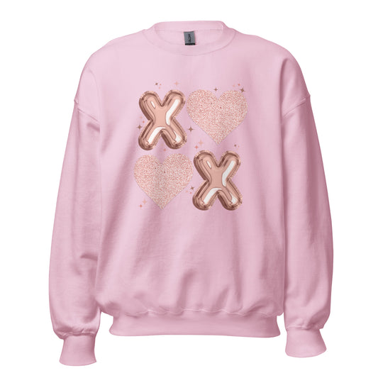 XOXO Rose Gold - Valentine’s Day Sweatshirt – Cozy & Stylish Love-Inspired - Occasion Nation Studio