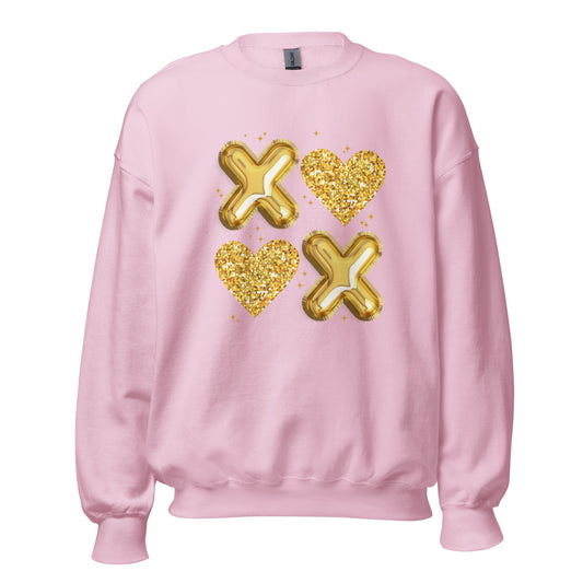 XOXO Gold - Valentine’s Day Sweatshirt – Cozy & Stylish Love-Inspired - Occasion Nation Studio