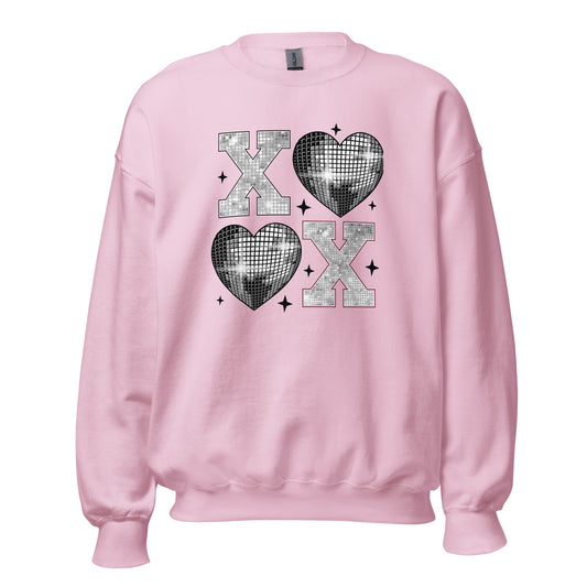 XOXO Silver - Valentine’s Day Sweatshirt – Cozy & Stylish Love-Inspired - Occasion Nation Studio