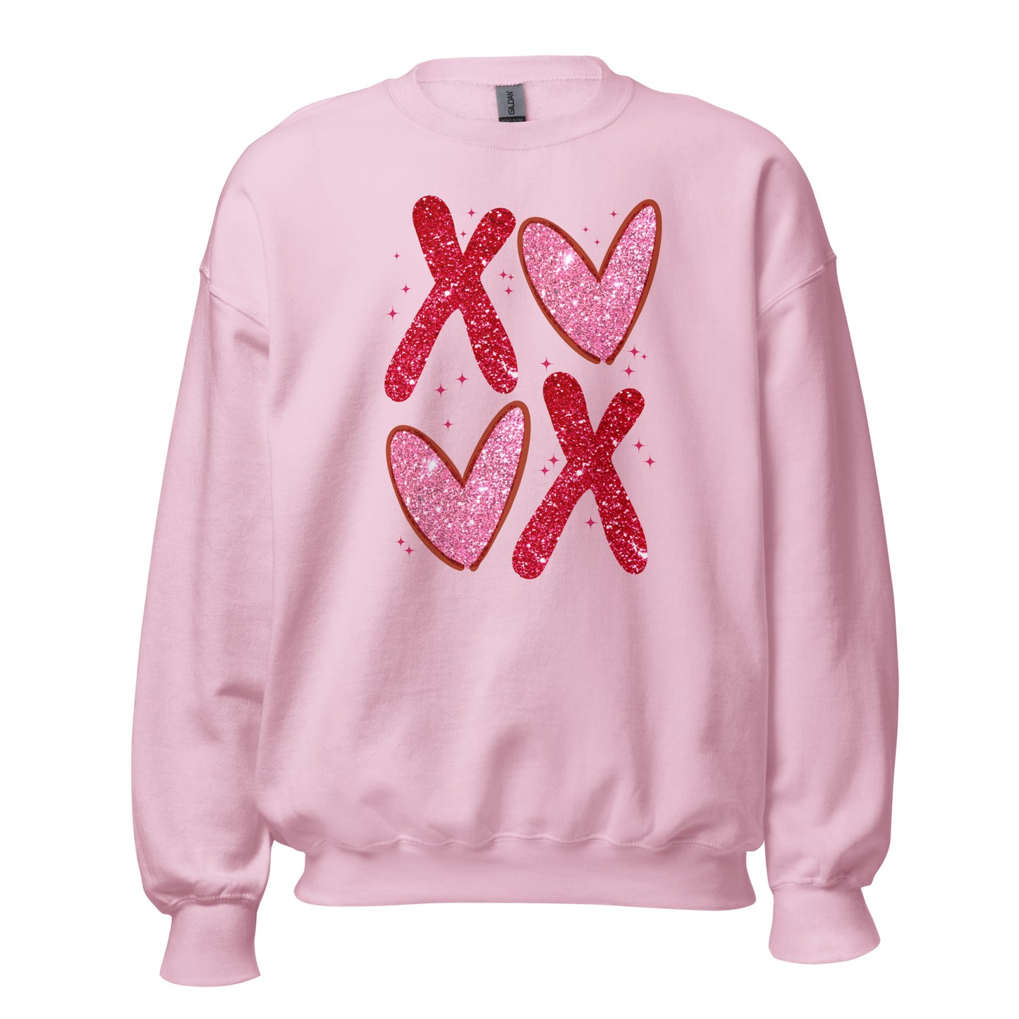 XOXO Pink Glitter - Valentine’s Day Sweatshirt - Festive and Cozy - Occasion Nation Studio