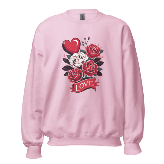 Love Floral - Valentine’s Day Sweatshirt – Cozy & Stylish Love-Inspired - Occasion Nation Studio