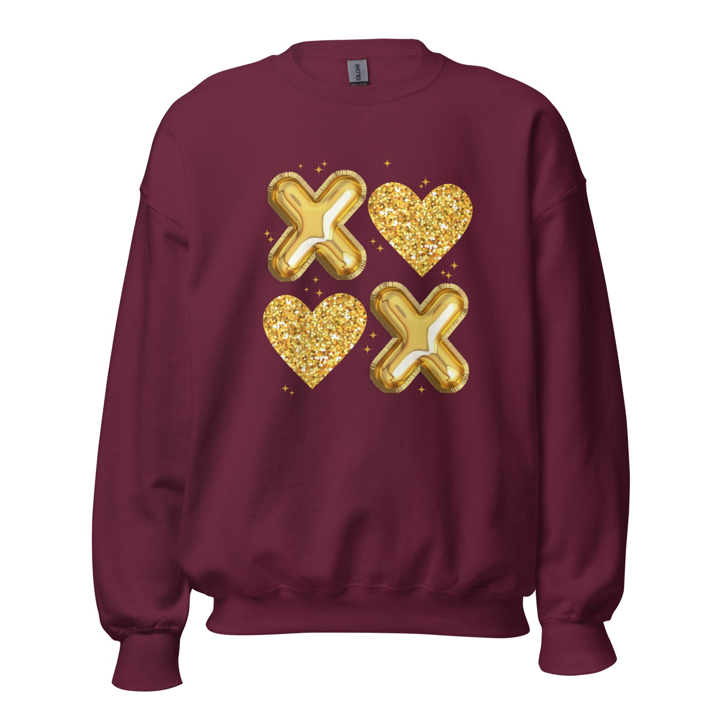 XOXO Gold - Valentine’s Day Sweatshirt – Cozy & Stylish Love-Inspired - Occasion Nation Studio