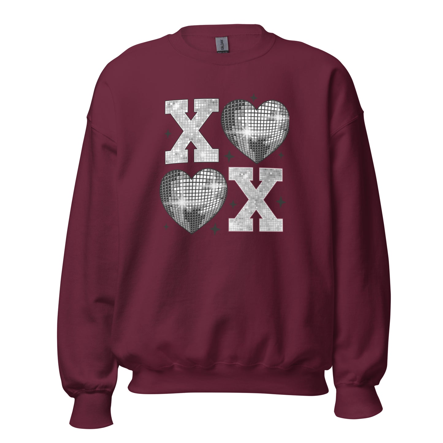 XOXO Silver - Valentine’s Day Sweatshirt – Cozy & Stylish Love-Inspired - Occasion Nation Studio