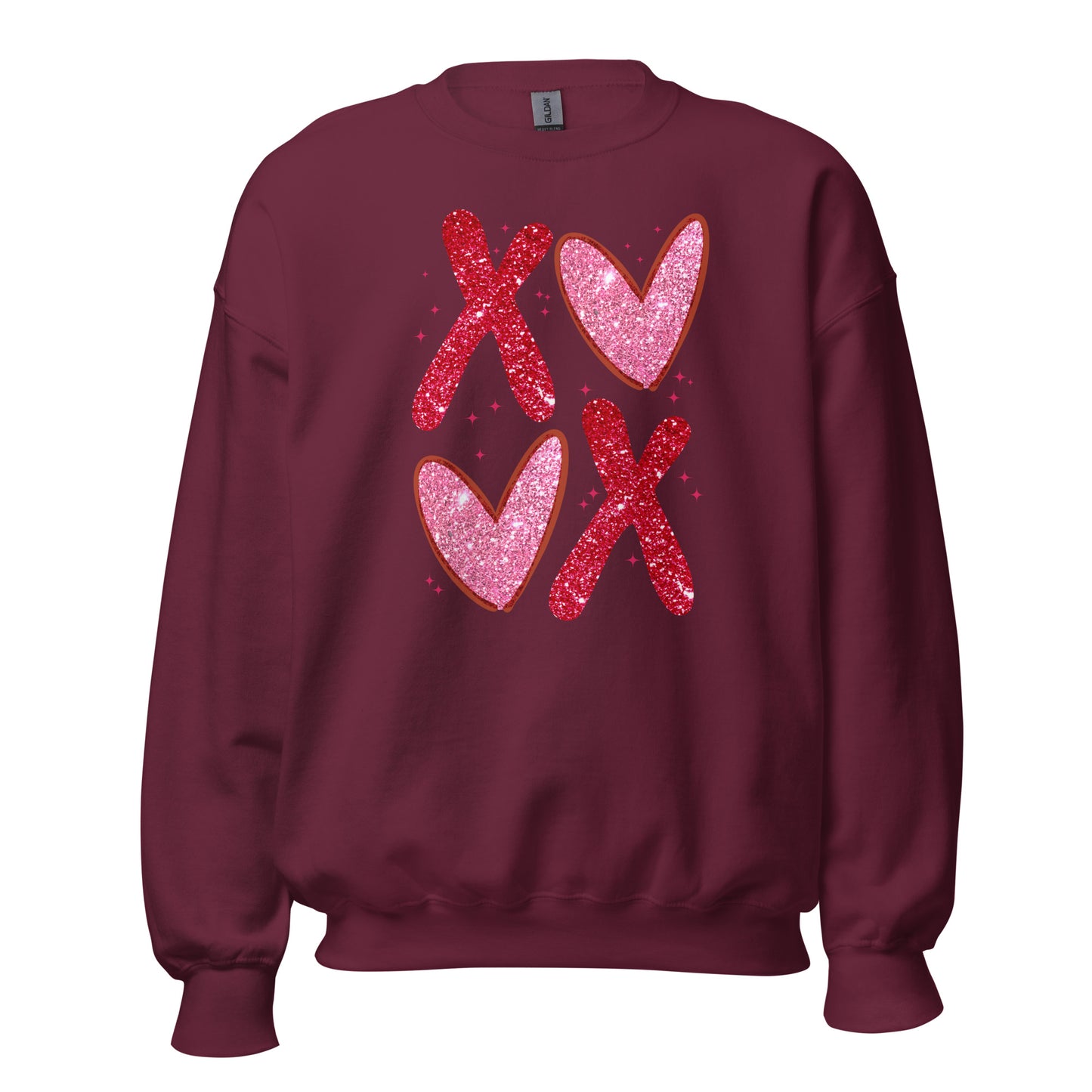 XOXO Pink Glitter - Valentine’s Day Sweatshirt - Festive and Cozy - Occasion Nation Studio