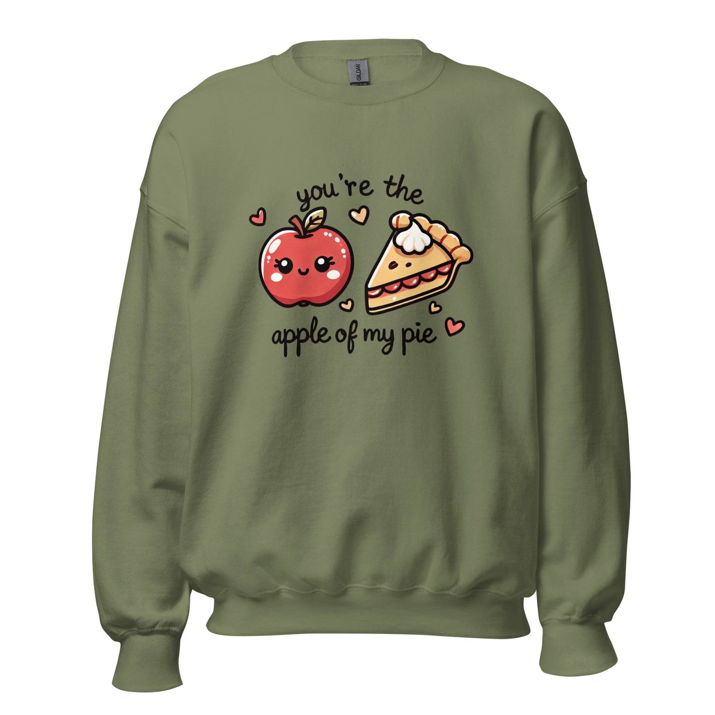 Unisex Fall Printed Sweatshirt – "You're The Apple Of My Pie" – Cozy Fall Sweatshirt for Apple Lovers" - Occasion Nation Studio