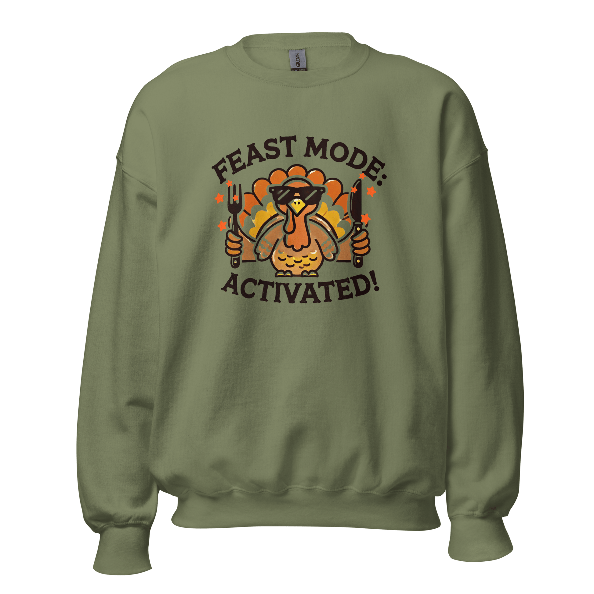 Military Green - Thanksgiving Sweatshirt - Feast Mode: Activated!