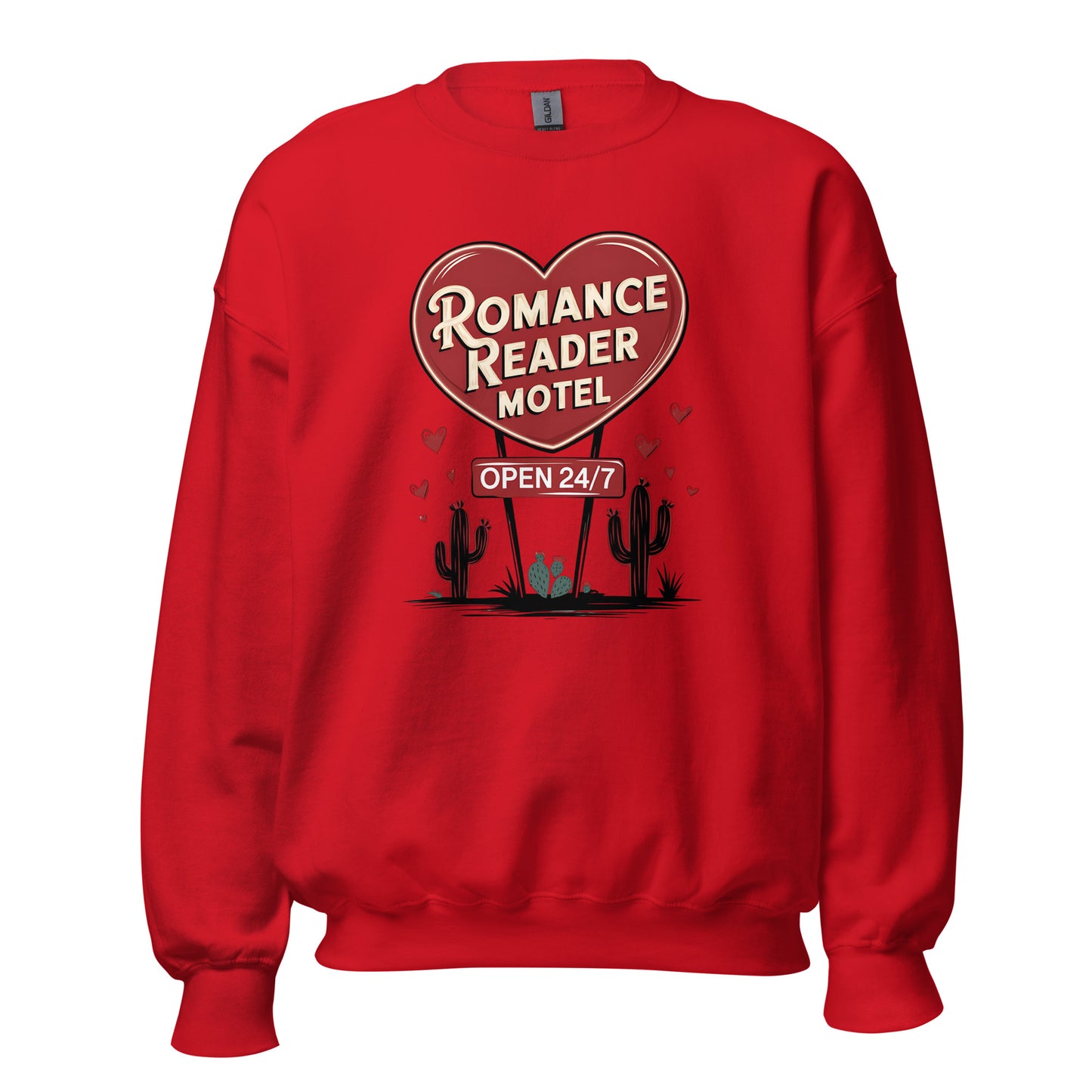 Romance Reader Motel - Valentine’s Day Sweatshirt - Festive and Cozy - Occasion Nation Studio