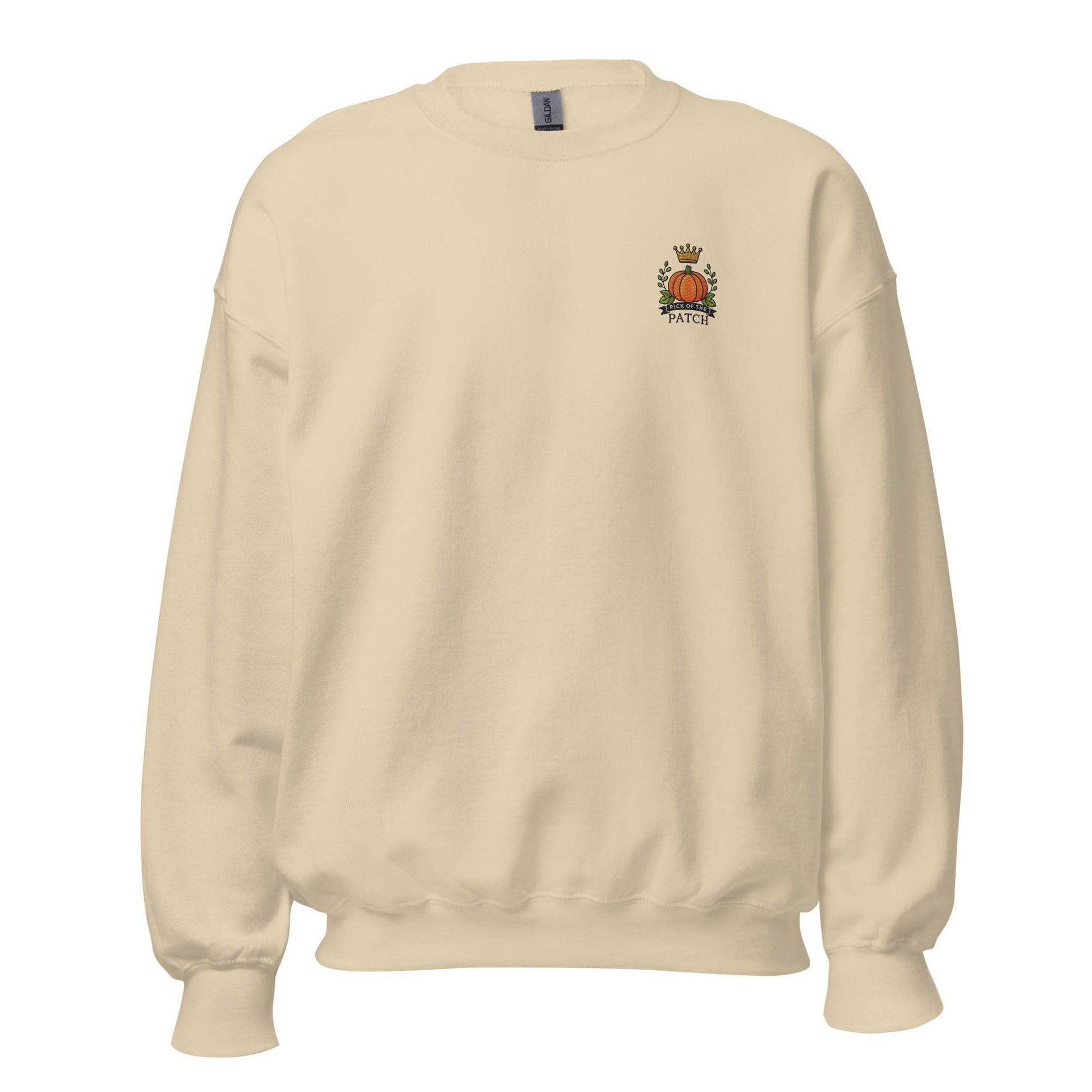 Unisex Fall Embroidered Sweatshirt – "Pick of the Patch" – Cozy Fall Sweatshirt for Pumpkin Lovers - Occasion Nation Studio