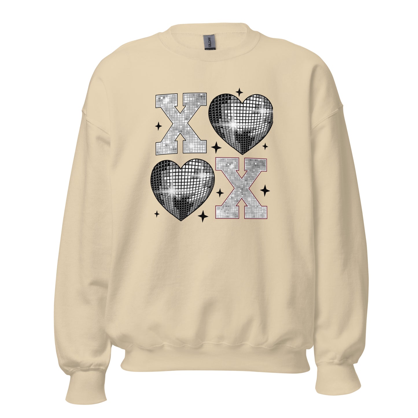 XOXO Silver - Valentine’s Day Sweatshirt – Cozy & Stylish Love-Inspired - Occasion Nation Studio