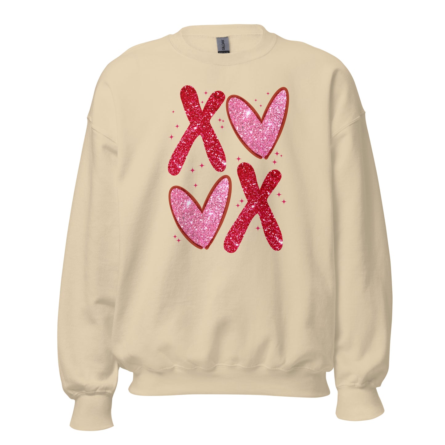 XOXO Pink Glitter - Valentine’s Day Sweatshirt - Festive and Cozy - Occasion Nation Studio