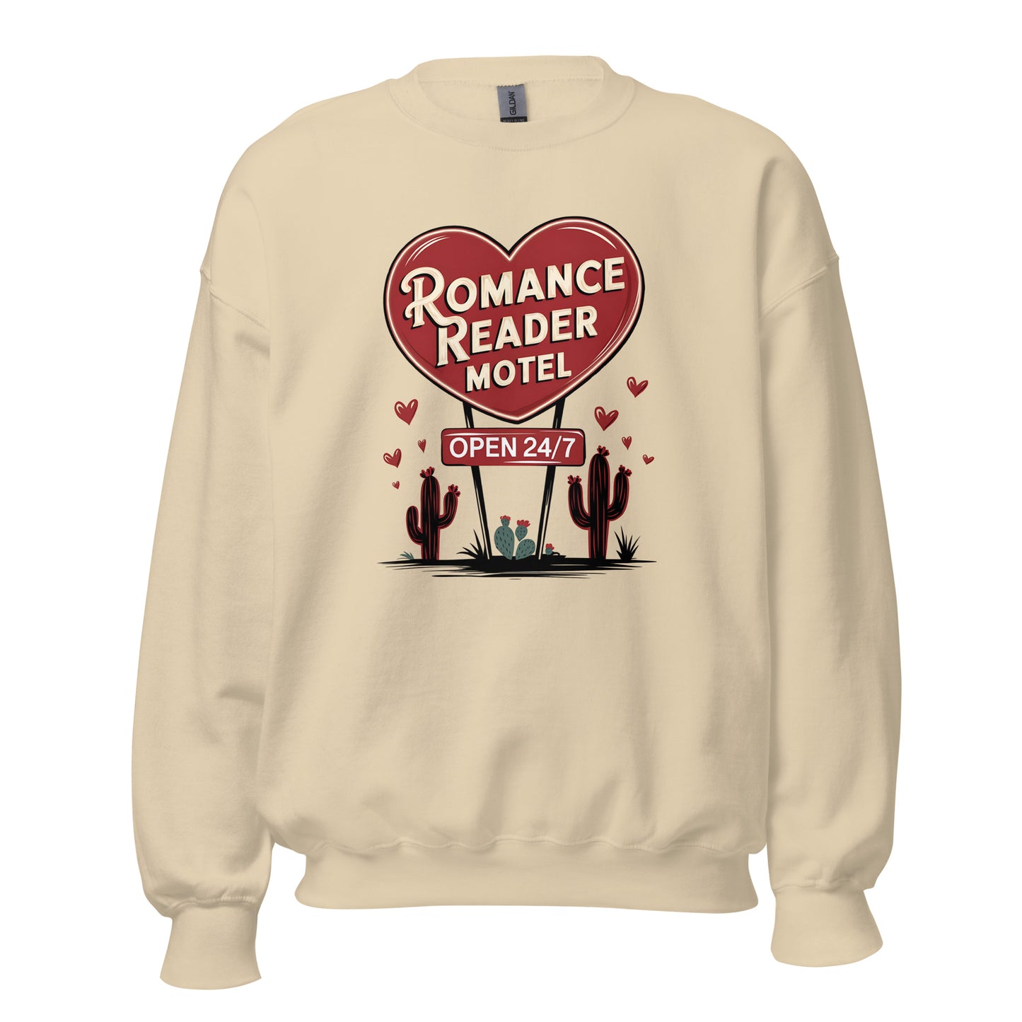 Romance Reader Motel - Valentine’s Day Sweatshirt - Festive and Cozy - Occasion Nation Studio