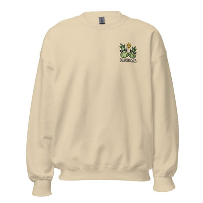 Unisex Fall Embroidered Sweatshirt – "Squash Goals" - Occasion Nation Studio