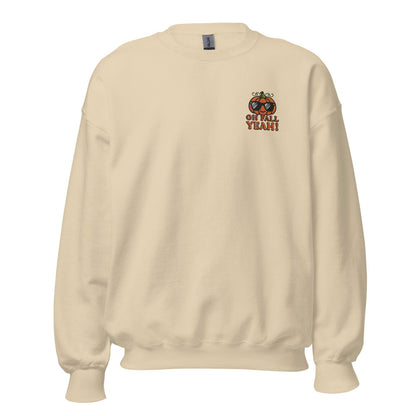 Unisex Fall Embroidered Sweatshirt – "Oh Fall, Yeah!" - Occasion Nation Studio