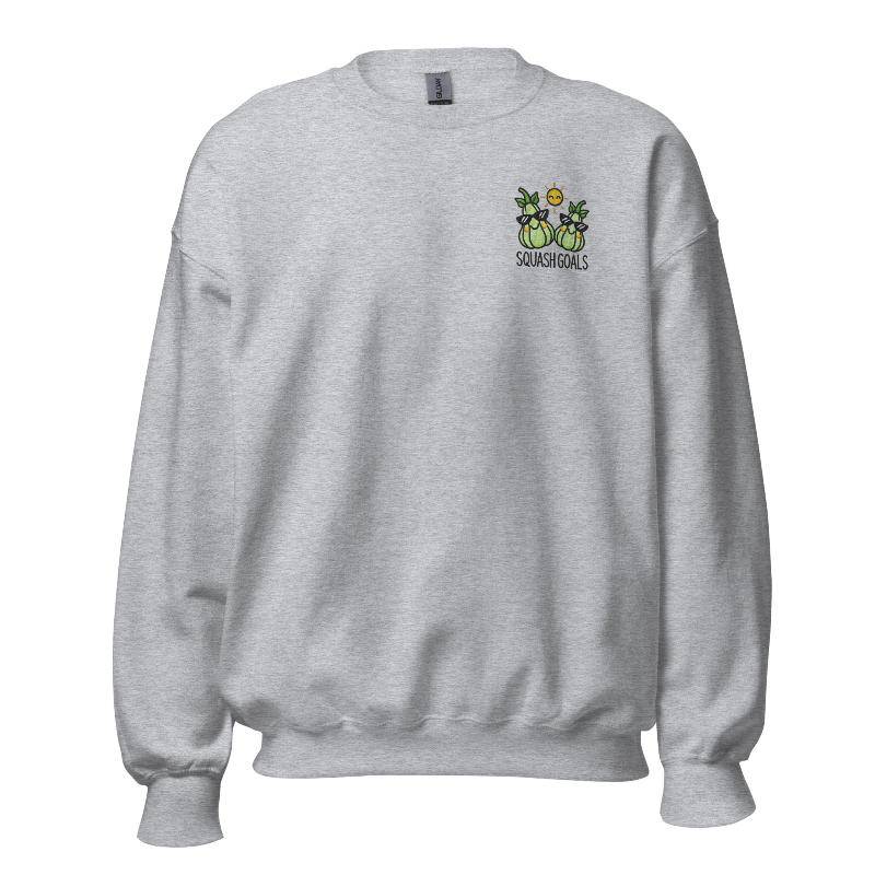 Unisex Fall Embroidered Sweatshirt – "Squash Goals" - Occasion Nation Studio