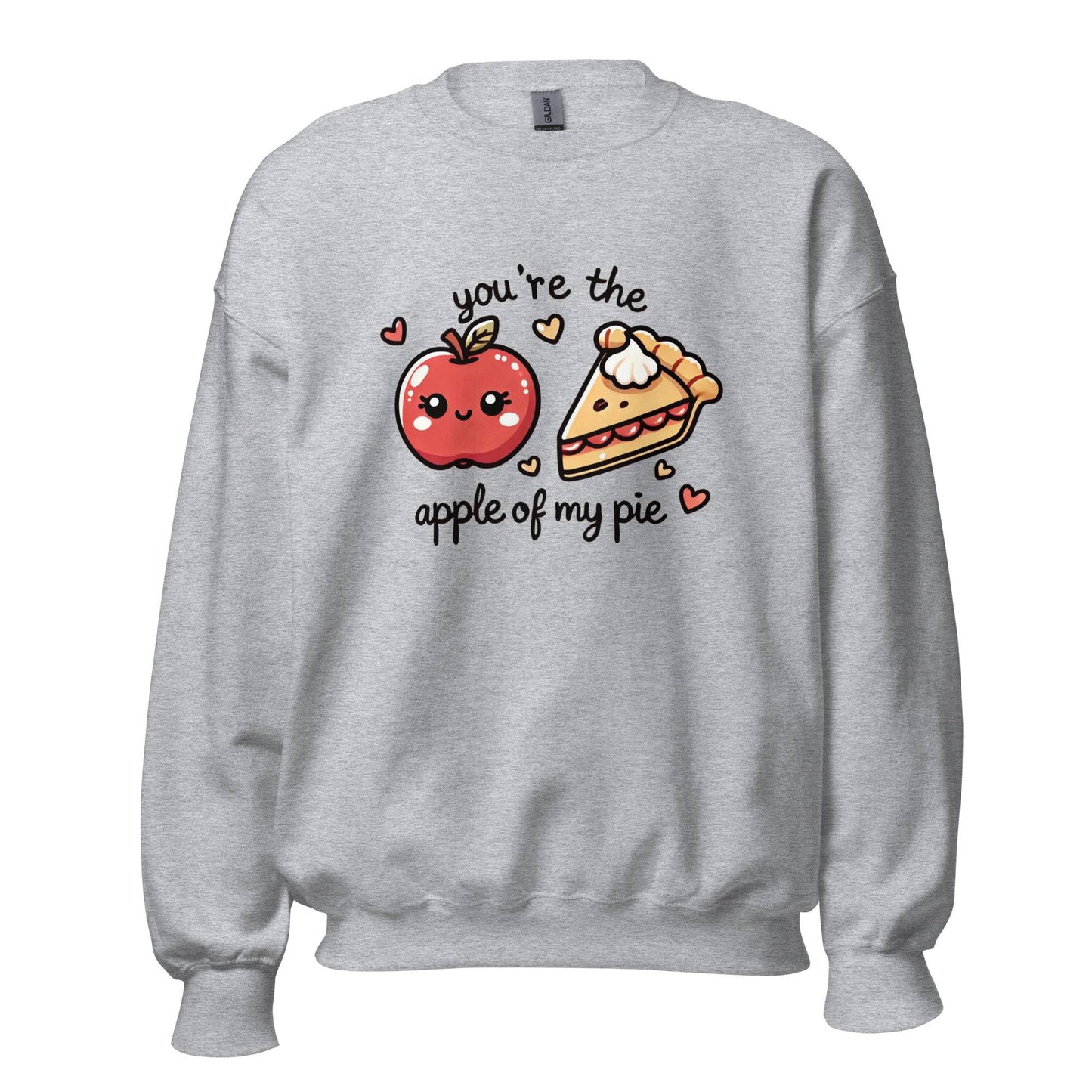 Unisex Fall Printed Sweatshirt – "You're The Apple Of My Pie" – Cozy Fall Sweatshirt for Apple Lovers" - Occasion Nation Studio