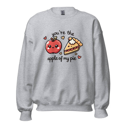 Unisex Fall Printed Sweatshirt – "You're The Apple Of My Pie" – Cozy Fall Sweatshirt for Apple Lovers" - Occasion Nation Studio