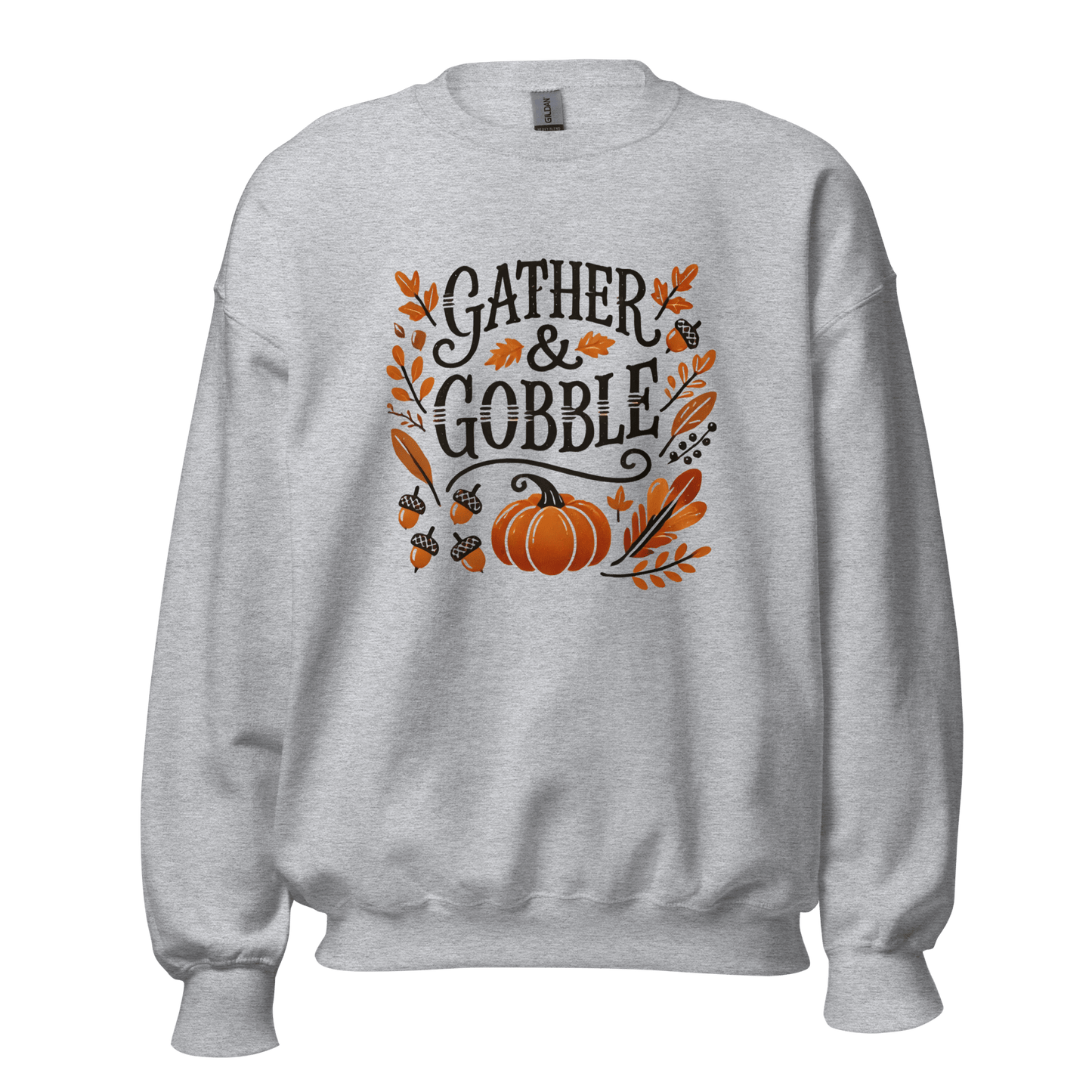 Sport Grey - Thanksgiving Sweatshirt - Gather & Gobble