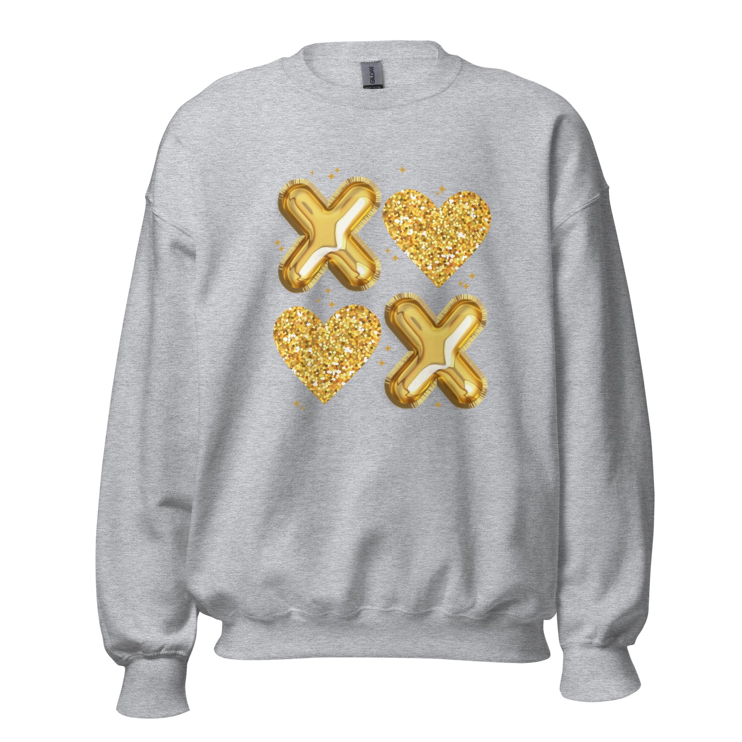 XOXO Gold - Valentine’s Day Sweatshirt – Cozy & Stylish Love-Inspired - Occasion Nation Studio