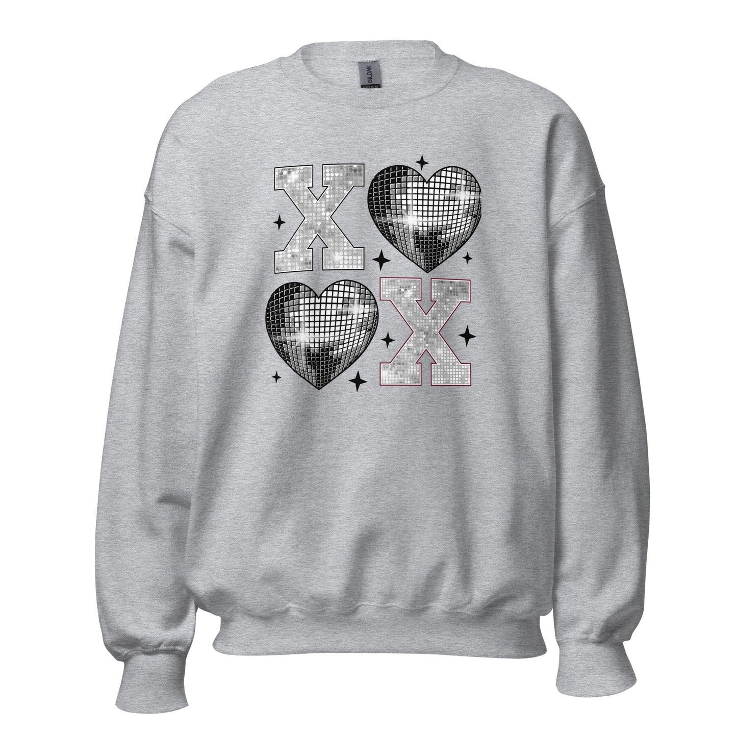 XOXO Silver - Valentine’s Day Sweatshirt – Cozy & Stylish Love-Inspired - Occasion Nation Studio