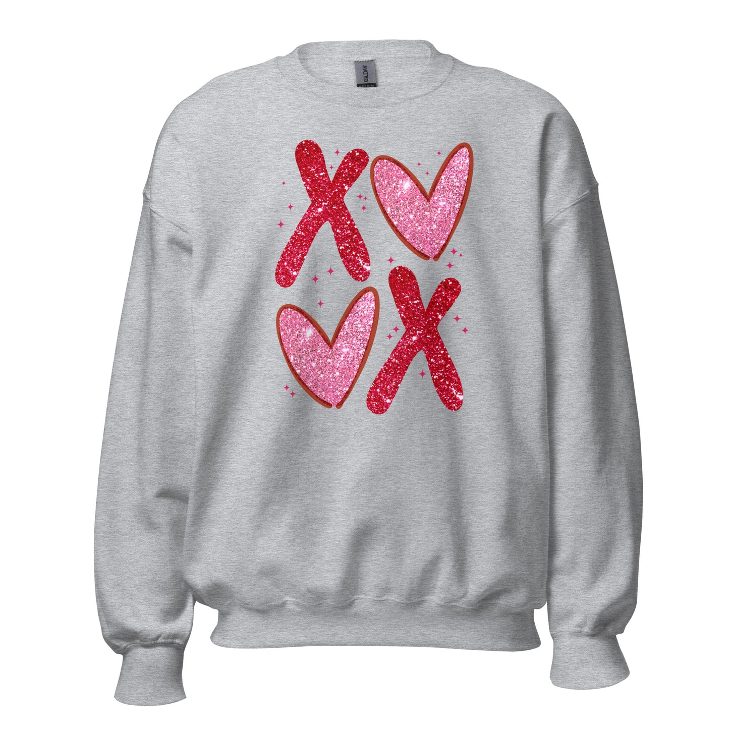 XOXO Pink Glitter - Valentine’s Day Sweatshirt - Festive and Cozy - Occasion Nation Studio