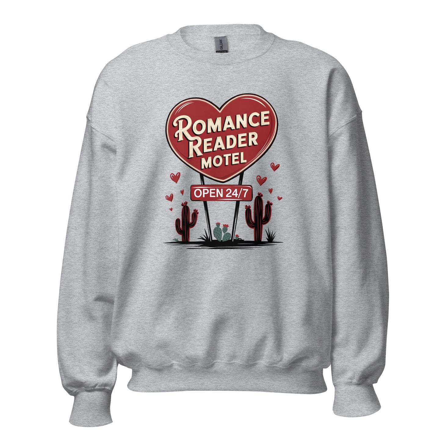 Romance Reader Motel - Valentine’s Day Sweatshirt - Festive and Cozy - Occasion Nation Studio