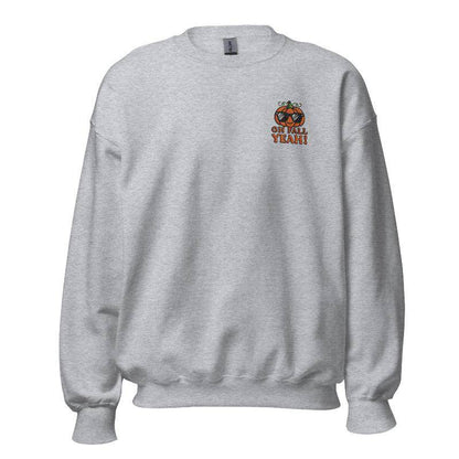 Unisex Fall Embroidered Sweatshirt – "Oh Fall, Yeah!" - Occasion Nation Studio