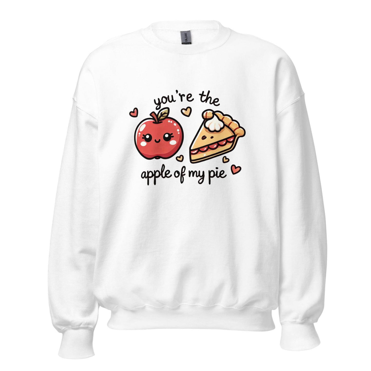 Unisex Fall Printed Sweatshirt – "You're The Apple Of My Pie" – Cozy Fall Sweatshirt for Apple Lovers" - Occasion Nation Studio