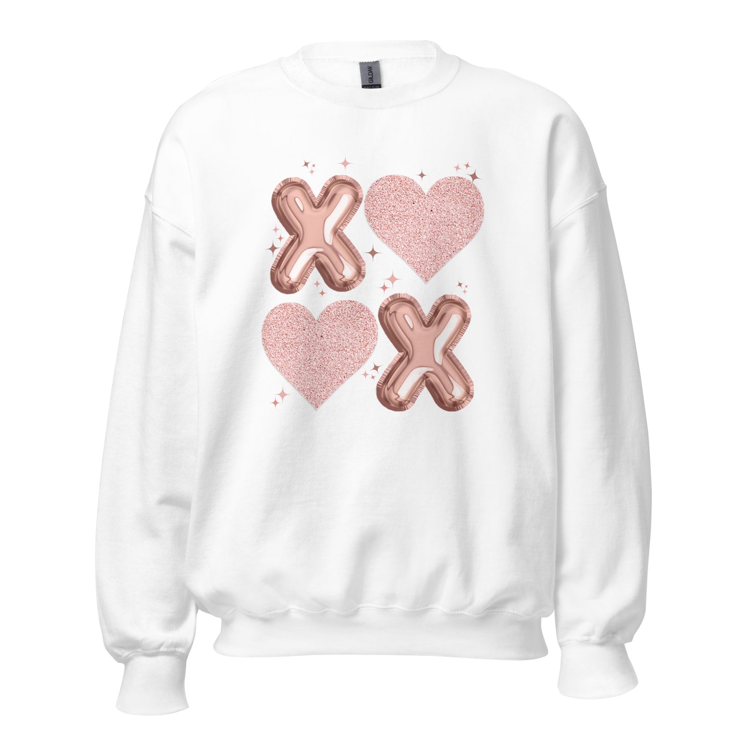 XOXO Rose Gold - Valentine’s Day Sweatshirt – Cozy & Stylish Love-Inspired - Occasion Nation Studio