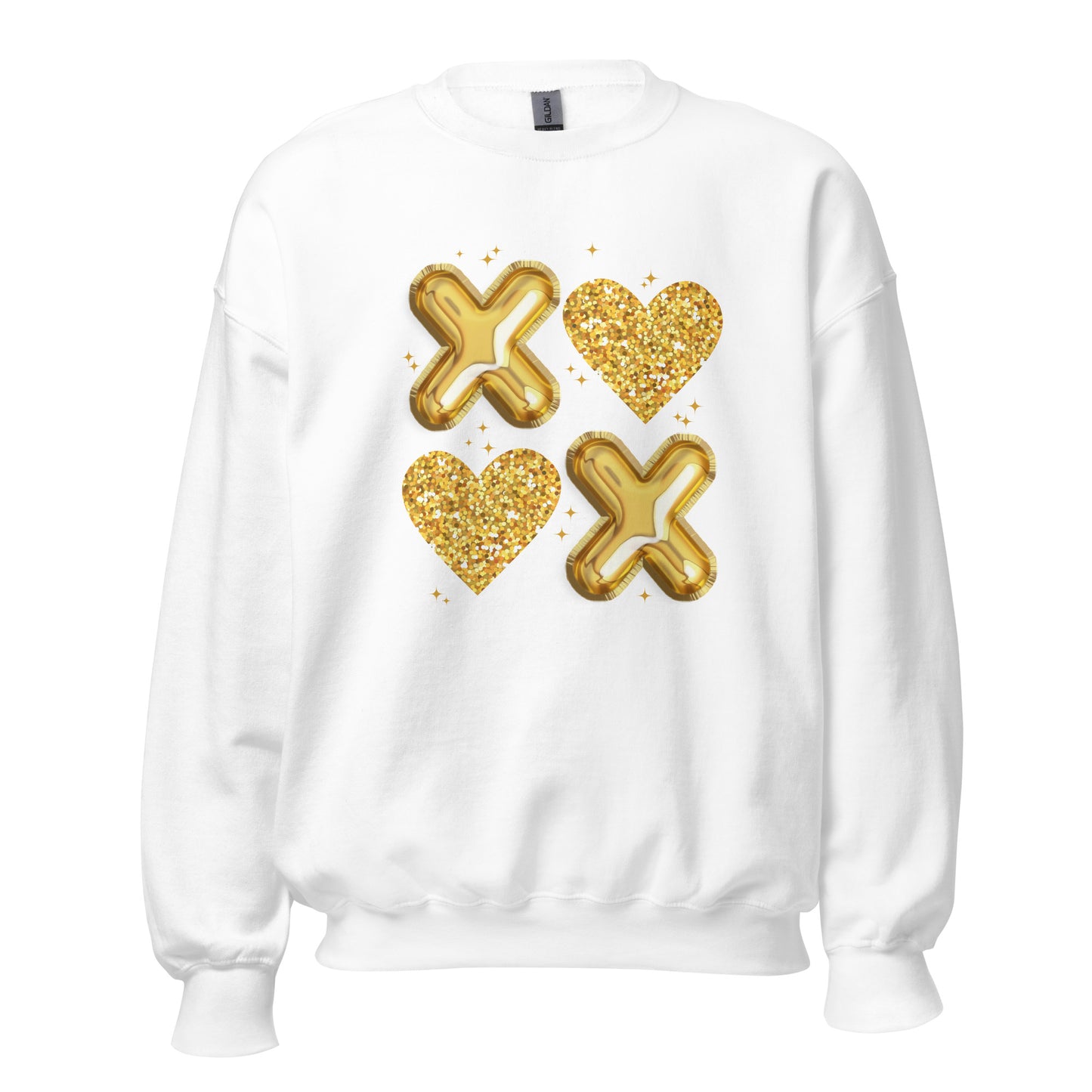 XOXO Gold - Valentine’s Day Sweatshirt – Cozy & Stylish Love-Inspired - Occasion Nation Studio