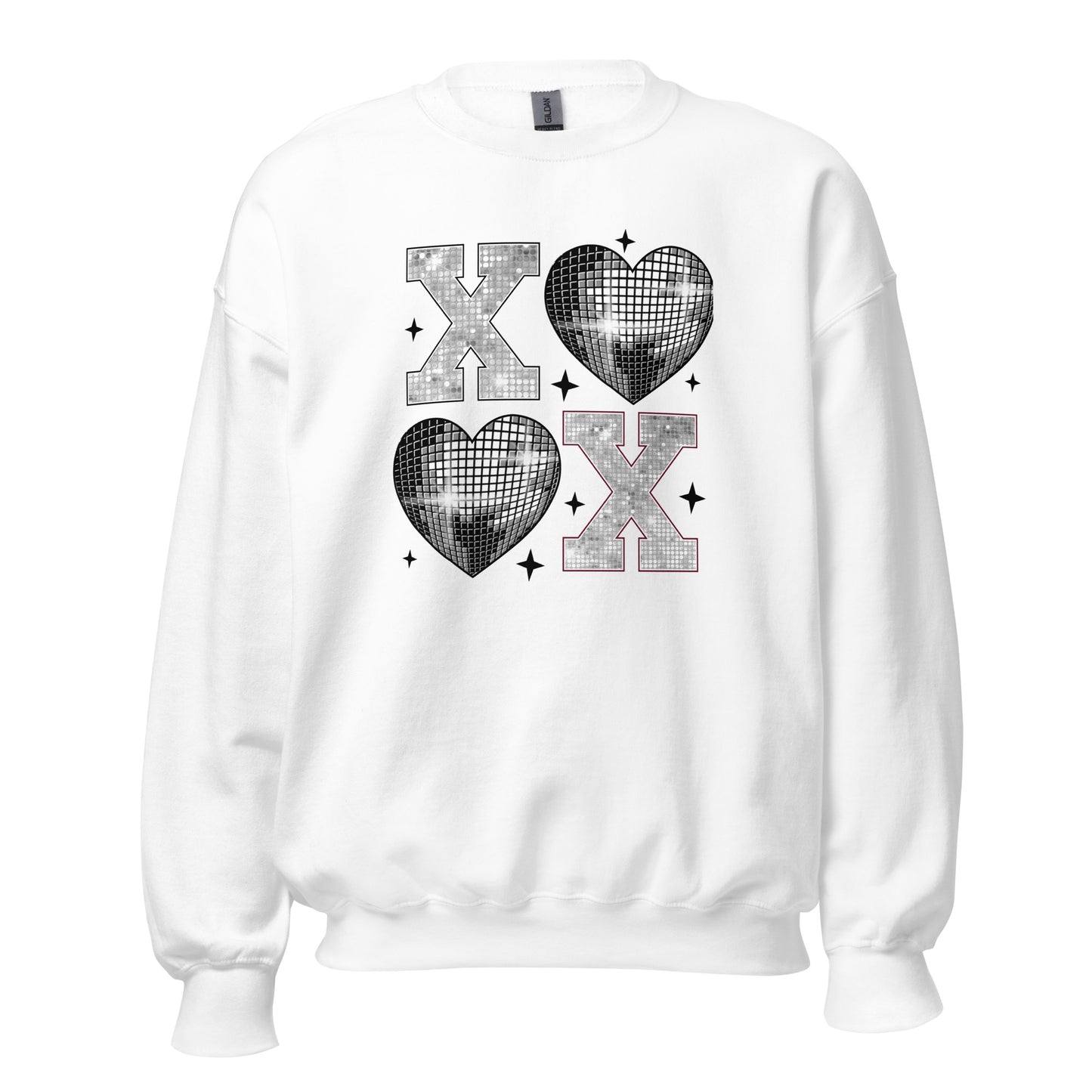 XOXO Silver - Valentine’s Day Sweatshirt – Cozy & Stylish Love-Inspired - Occasion Nation Studio