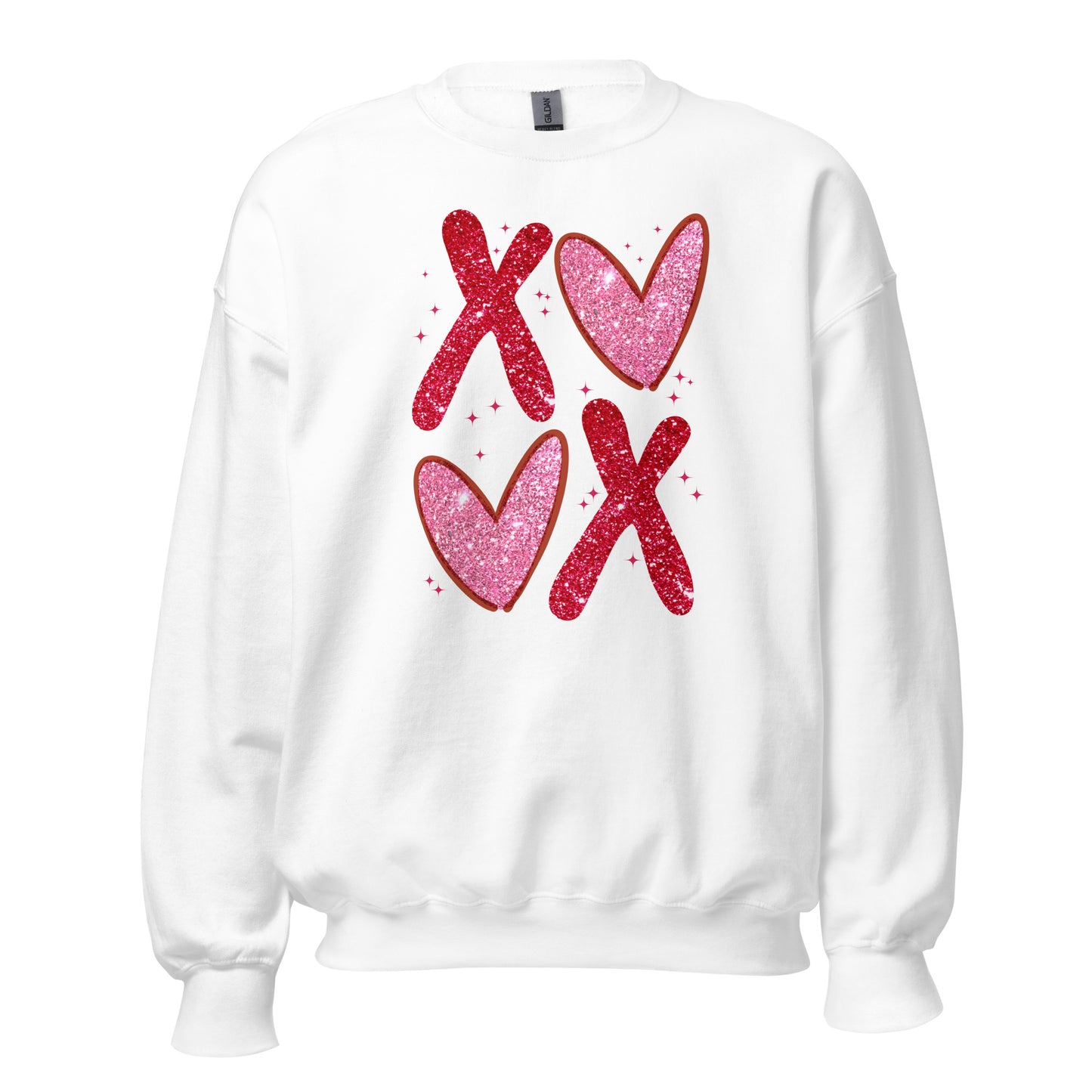 XOXO Pink Glitter - Valentine’s Day Sweatshirt - Festive and Cozy - Occasion Nation Studio