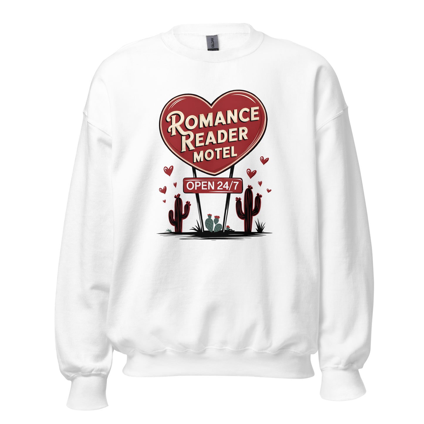 Romance Reader Motel - Valentine’s Day Sweatshirt - Festive and Cozy - Occasion Nation Studio