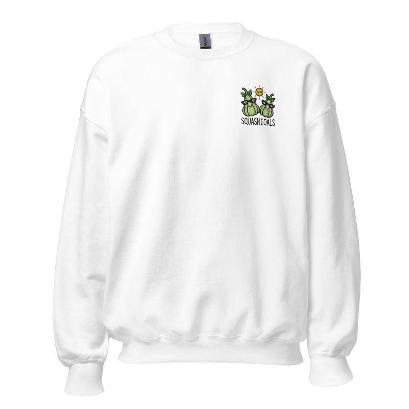 Unisex Fall Embroidered Sweatshirt – "Squash Goals" - Occasion Nation Studio