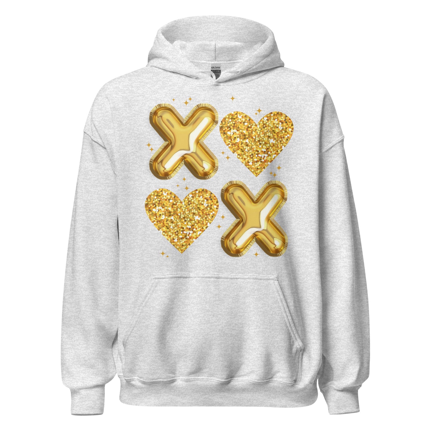 XOXO Gold - Cozy Valentine’s Day Hoodie – Romantic Designs for 2025 - Occasion Nation Studio