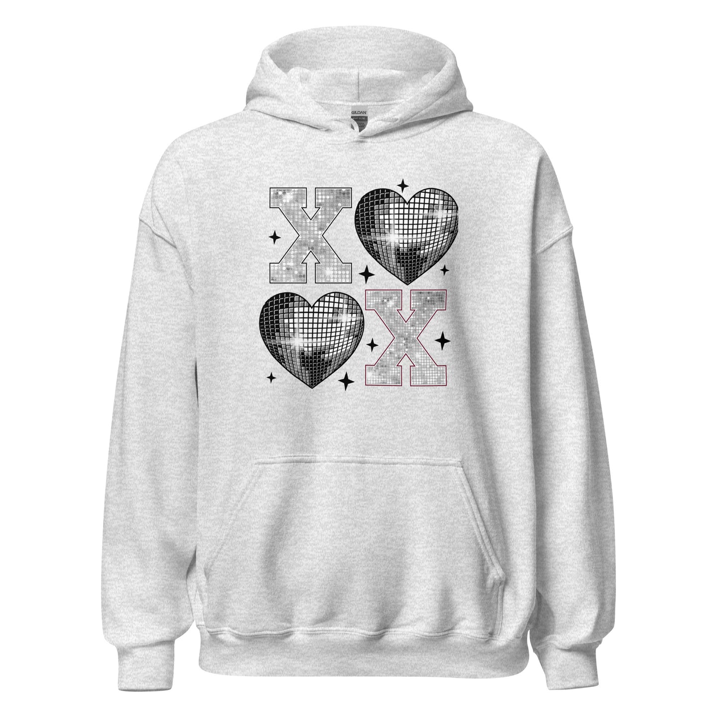 XOXO Silver - Cozy Valentine’s Day Hoodie – Romantic Designs for 2025 - Occasion Nation Studio