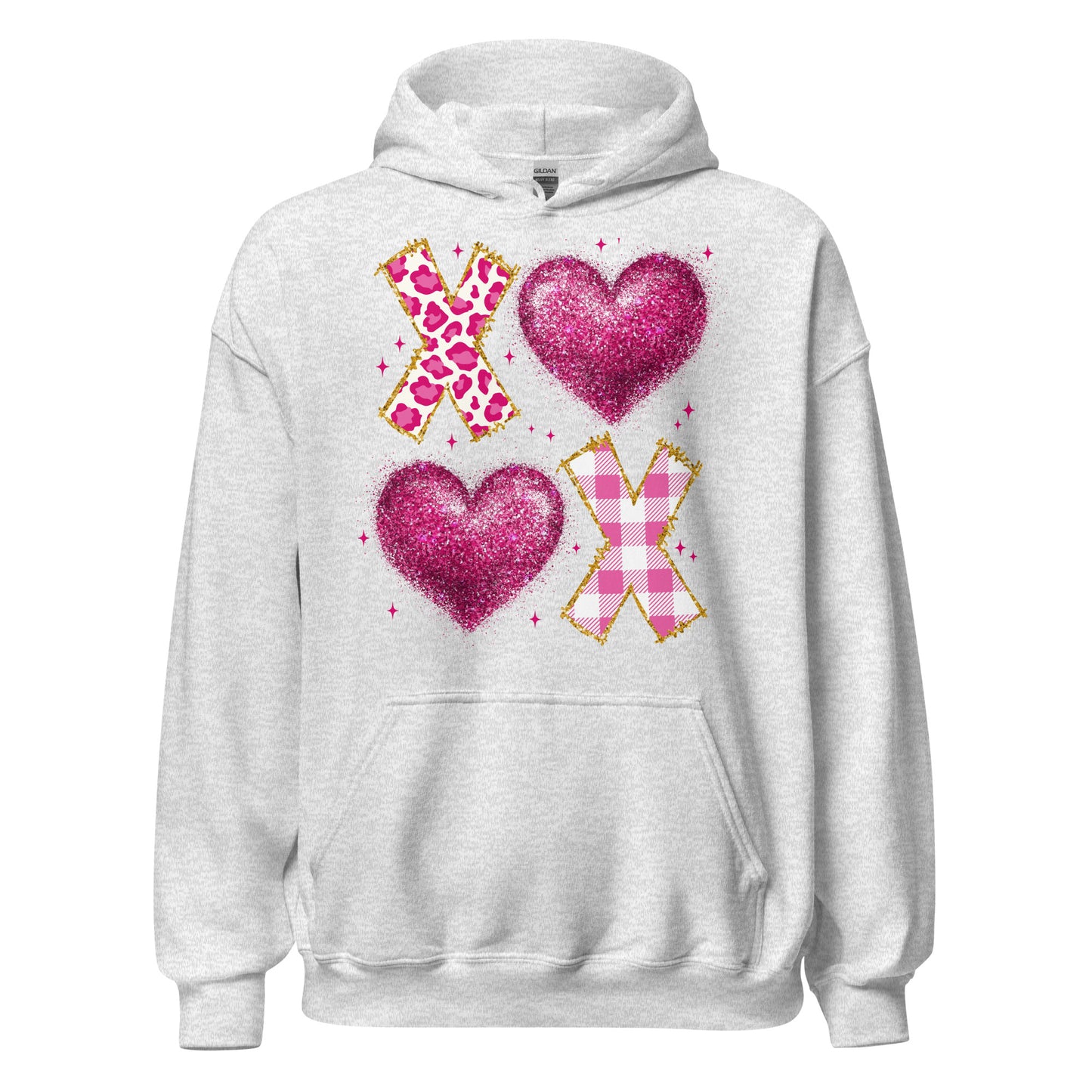 XOXO Pink - Valentine’s Day Hoodie – Celebrate Love in Style - Occasion Nation Studio