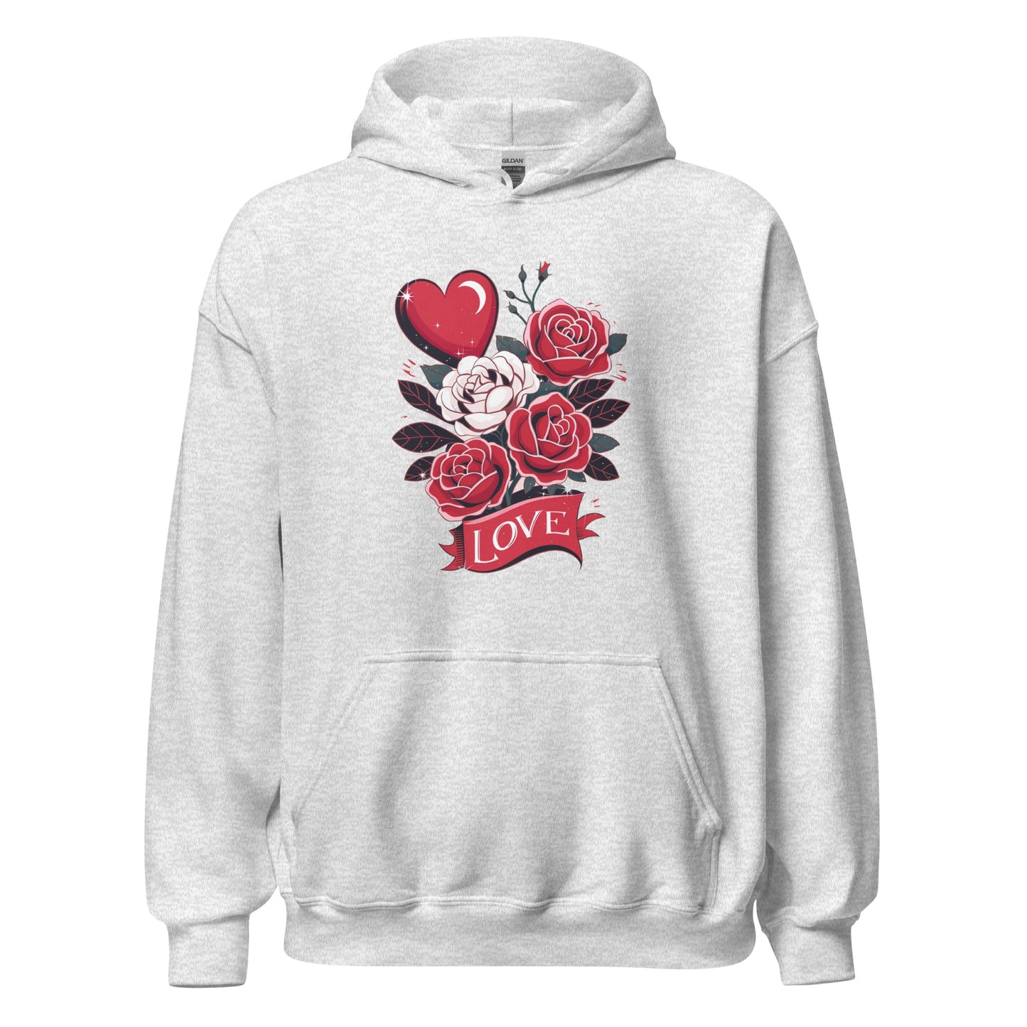 Love Floral - Cozy Valentine’s Day Hoodie – Romantic Designs for 2025 - Occasion Nation Studio