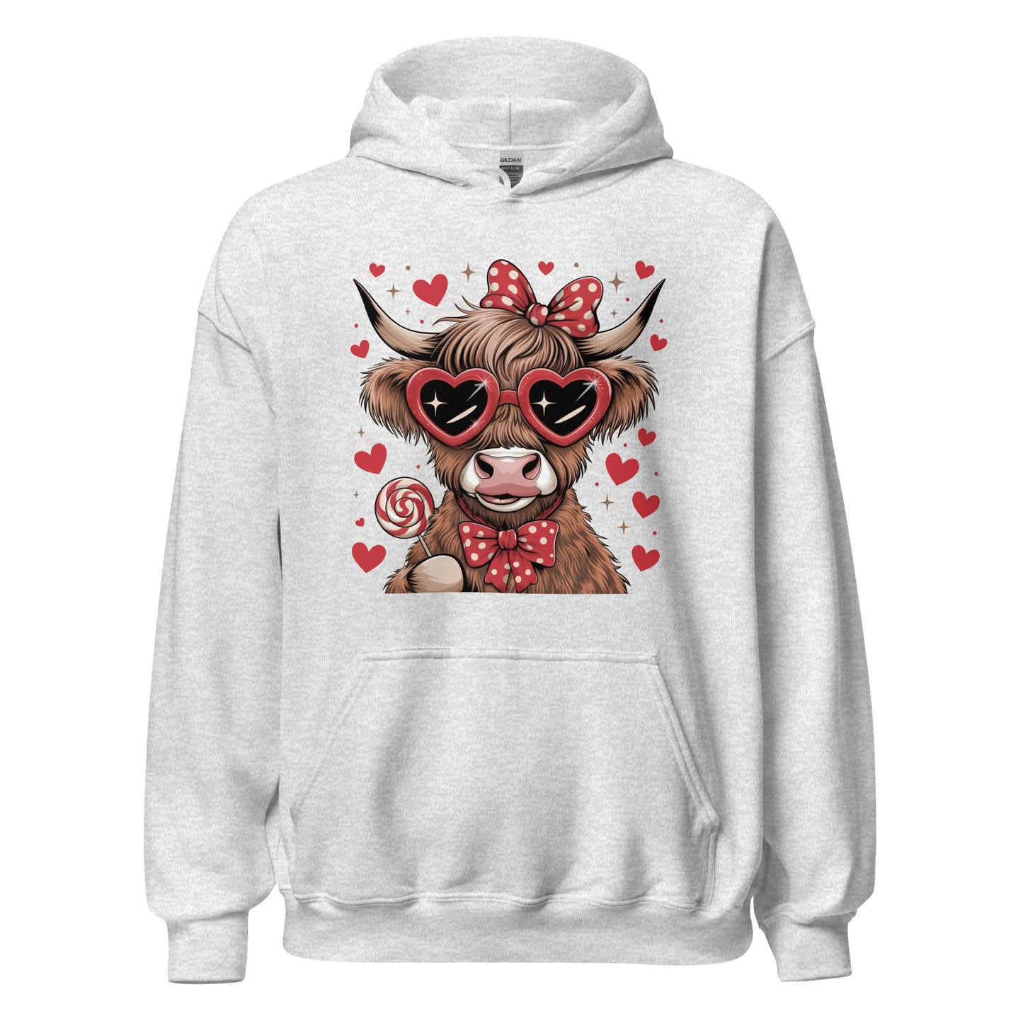 Love Highland Red - Valentine’s Day Hoodie - Celebrate Love in Style - Occasion Nation Studio