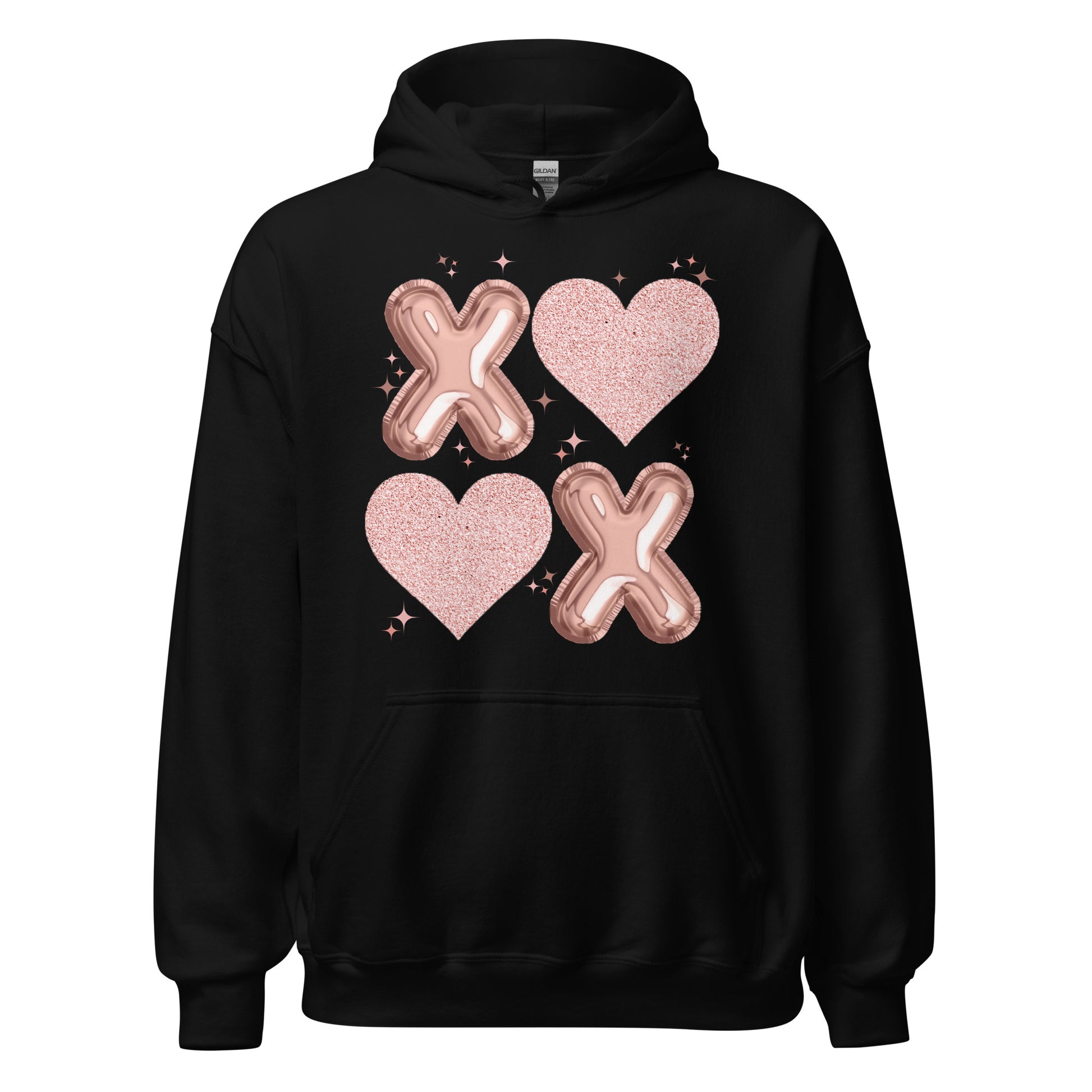 XOXO Rose Gold - Cozy Valentine’s Day Hoodie – Romantic Designs for 2025 - Occasion Nation Studio