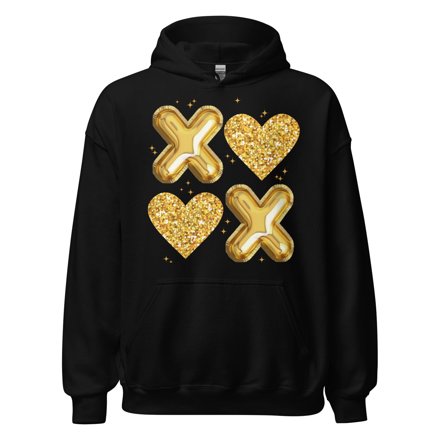 XOXO Gold - Cozy Valentine’s Day Hoodie – Romantic Designs for 2025 - Occasion Nation Studio